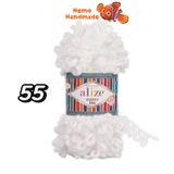  Len Alize Puffy Fine - Sợi len vòng không cần kim | Làm chăn, túi, gối tựa, khăn choàng cho bé,decor 