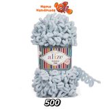  Len Alize Puffy Fine - Sợi len vòng không cần kim | Làm chăn, túi, gối tựa, khăn choàng cho bé,decor 