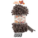  Len Alize Puffy Fine - Sợi len vòng không cần kim | Làm chăn, túi, gối tựa, khăn choàng cho bé,decor 