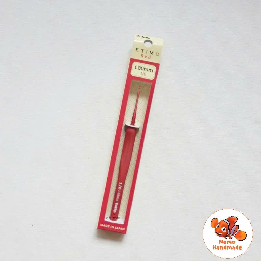  Kim móc len Tulip Etimo Red chính hãng Nhật Bản – Kim móc công thái học cao cấp - Đầu kim trơn mượt 