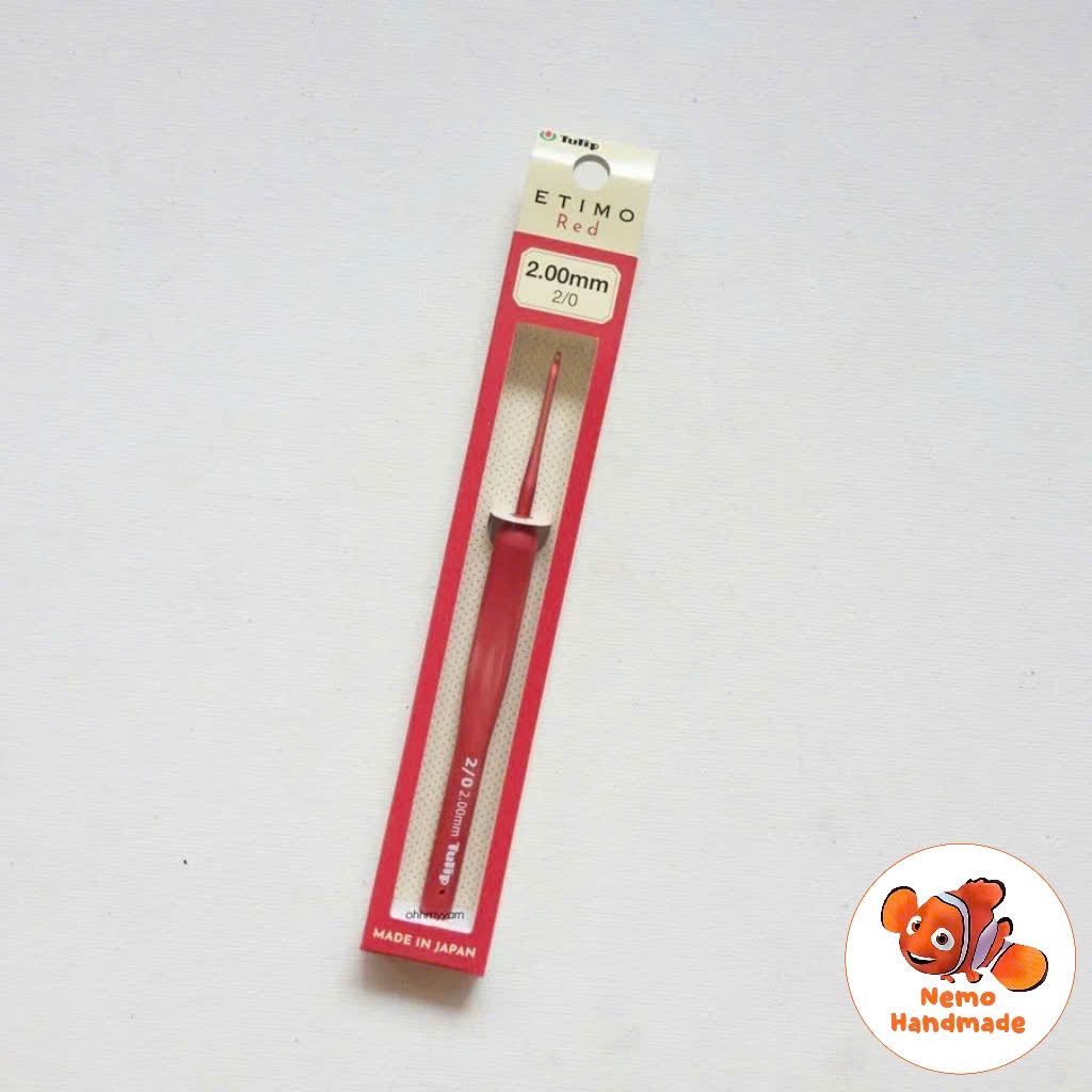  Kim móc len Tulip Etimo Red chính hãng Nhật Bản – Kim móc công thái học cao cấp - Đầu kim trơn mượt 