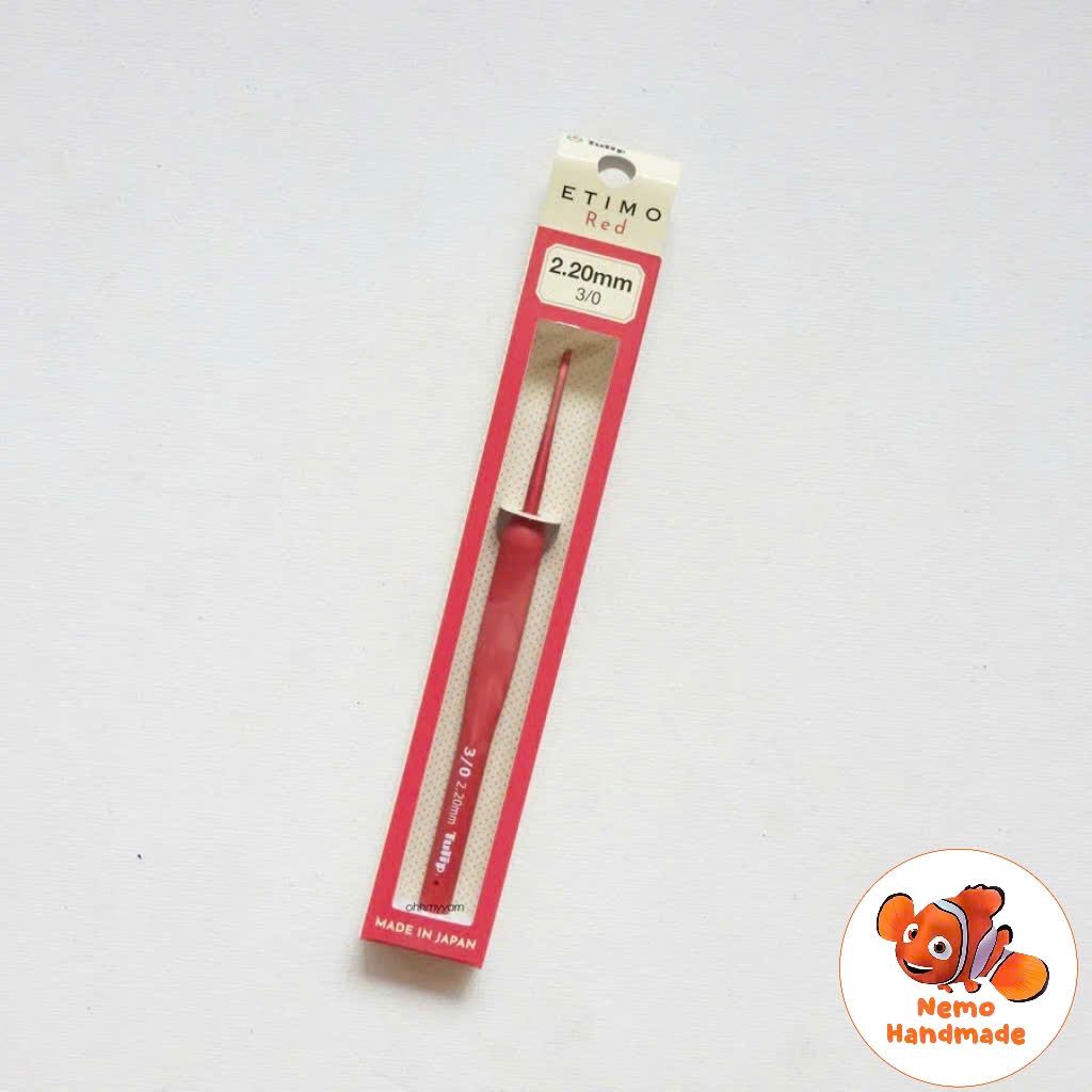  Kim móc len Tulip Etimo Red chính hãng Nhật Bản – Kim móc công thái học cao cấp - Đầu kim trơn mượt 