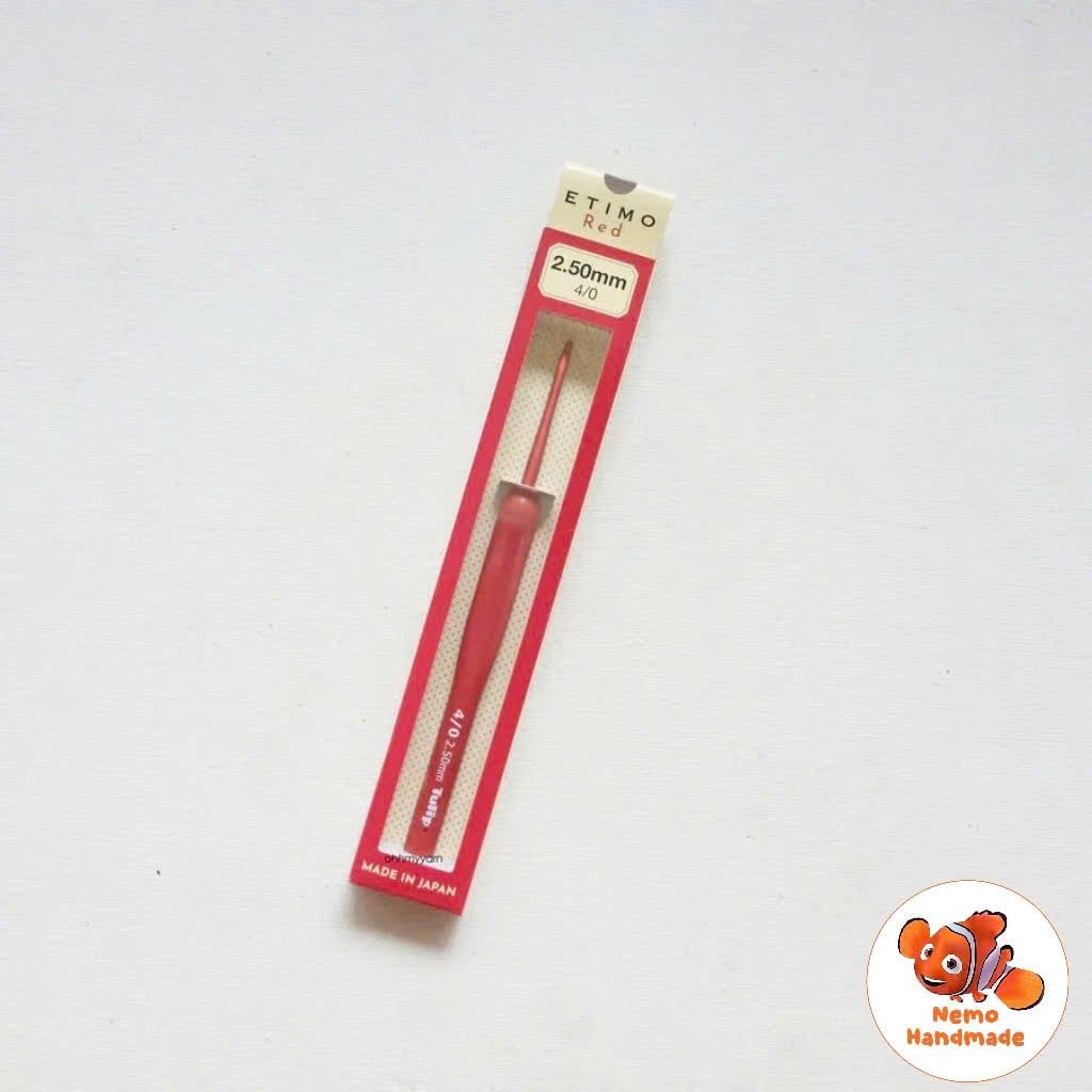  Kim móc len Tulip Etimo Red chính hãng Nhật Bản – Kim móc công thái học cao cấp - Đầu kim trơn mượt 