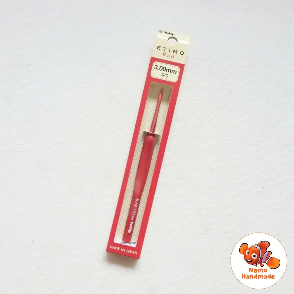  Kim móc len Tulip Etimo Red chính hãng Nhật Bản – Kim móc công thái học cao cấp - Đầu kim trơn mượt 