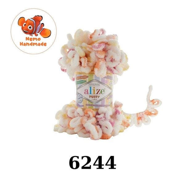  Len ALize Puffy Fine Color - Len Vòng Loang Màu không cần kim | Làm Chăn, Túi, Thú Bông, Home Decor 