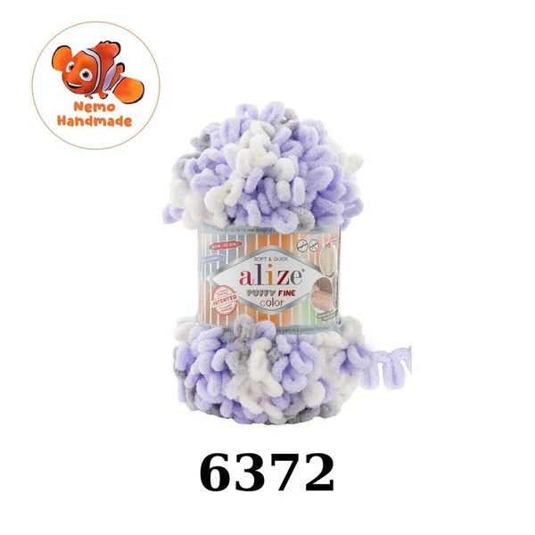  Len ALize Puffy Fine Color - Len Vòng Loang Màu không cần kim | Làm Chăn, Túi, Thú Bông, Home Decor 