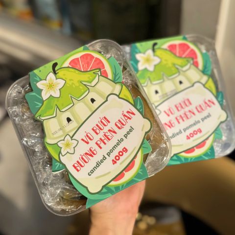 Vỏ Bưởi Dẻo Rim Đường Phèn Quấn Từng Bọc