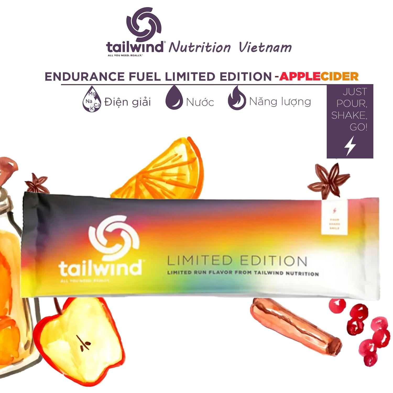  Bột năng lượng Tailwind Endurance Apple Cider Limited Edition 2 serving 