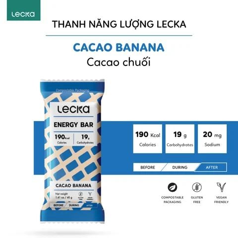  Thanh năng lượng Lecka Energy Bar 40g dinh dưỡng thể thao 