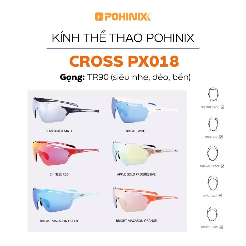 Kính thể thao Pohinix Cross PX018 