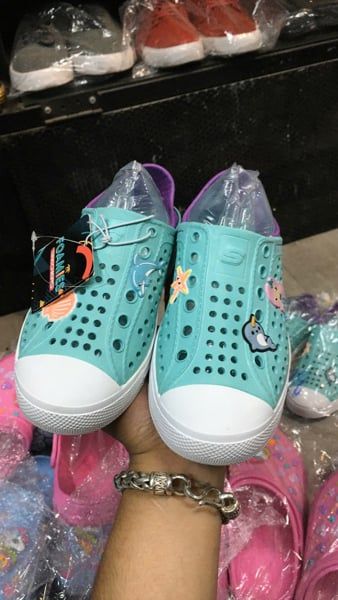 Giày sục trẻ em Skech xanh - 03