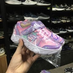 Giày thể thao Skech trẻ em quai dán siêu nhẹ - Hồng