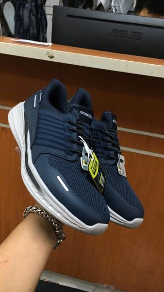 Giày Skech nam xuất xịn Navy kiểu dáng lười