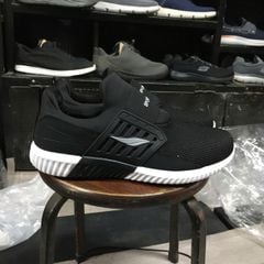 Giày thể thao Sport Line cổ chun siêu nhẹ - Đen đế trắng