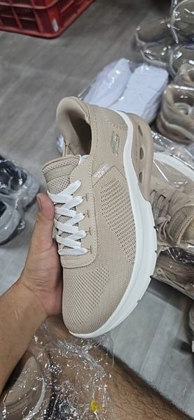 Giày thể thao Skech Bobs Arc Waves 2.0 - Nâu nhạt