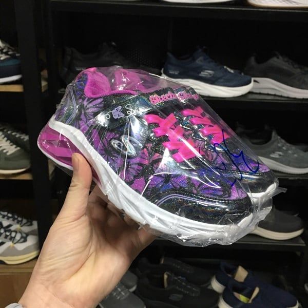 Giày thể thao Skech trẻ em quai dán siêu nhẹ - Tím