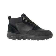 Giày cao cổ da lộn Geox xuất dư- Đen
