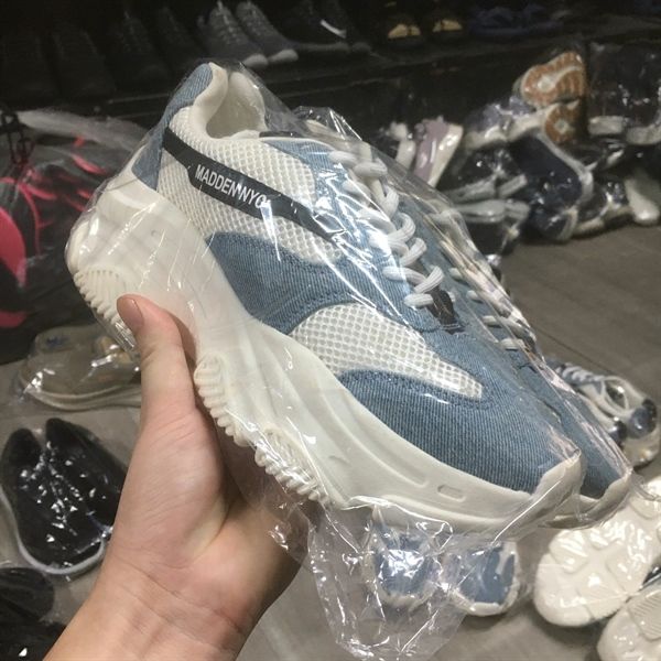 Giày Sneakers đế cao siêu nhẹ Madden NYC- Xanh ghi