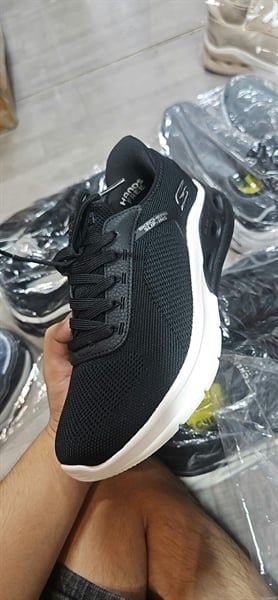 Giày thể thao Skech Bobs Arc Waves 2.0- Đen đế trắng