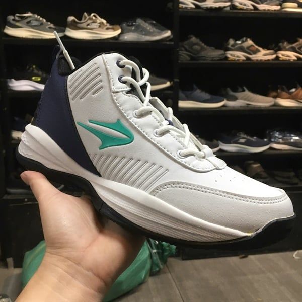 Giày thể thao bóng rổ Topper xuất dư- Trắng gót tím