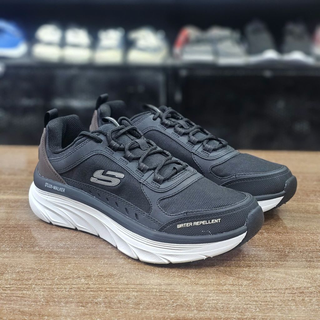 Giày thể thao nam đế cao Skech D'lux Walker - Đen đế ghi