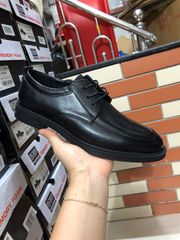 Giày da buộc dây công sở cao cấp Ecco- Đen