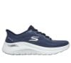 Giày thể thao đế cao Skech Hands free Slip Ins - Xanh navy