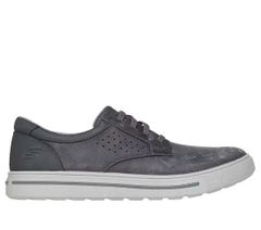 Giày thể thao Skech da lộn đế bằng Arch Fit - Ghi xám