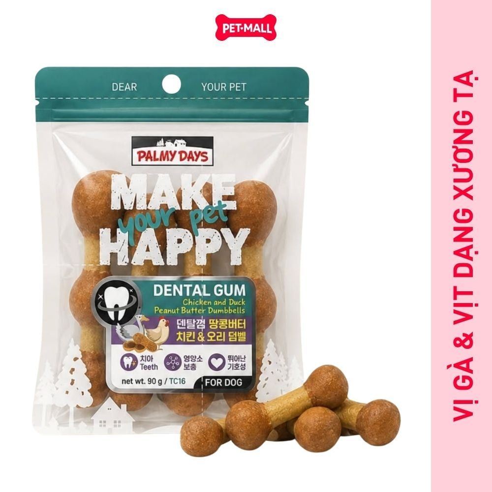 Treats Dental Bones PALMY DAYS 128g cho chó Petmall