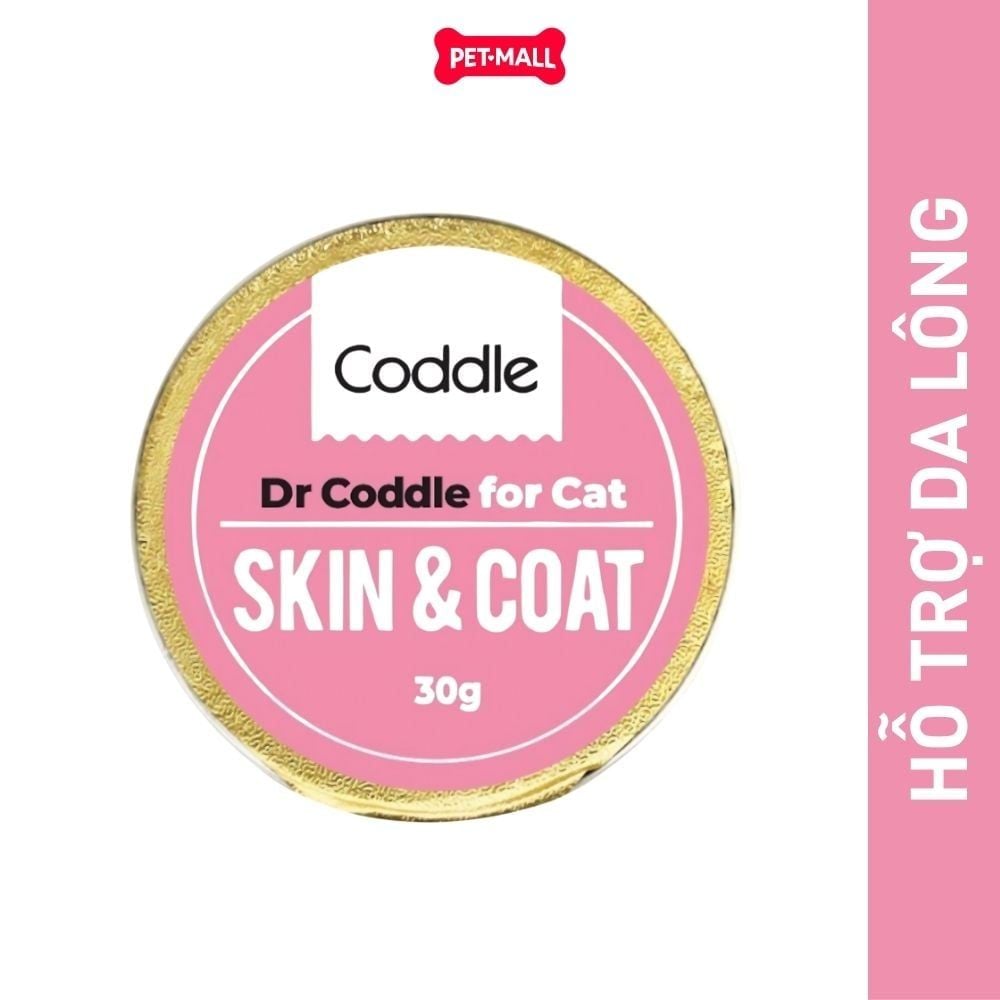 Lốc 6 Hộp 30G - Pate mèo Dr.Coddle 30G - SKIN & COAT Hỗ trợ da lông Petmall