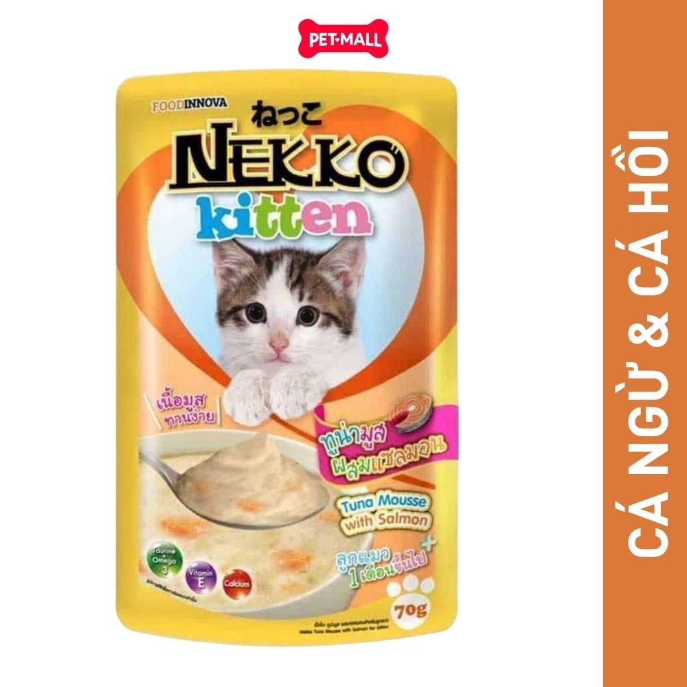 Hôpk 12 Gói 70g - Pate mèo NEKKO Kitten Mousse - Mix vị Petmall