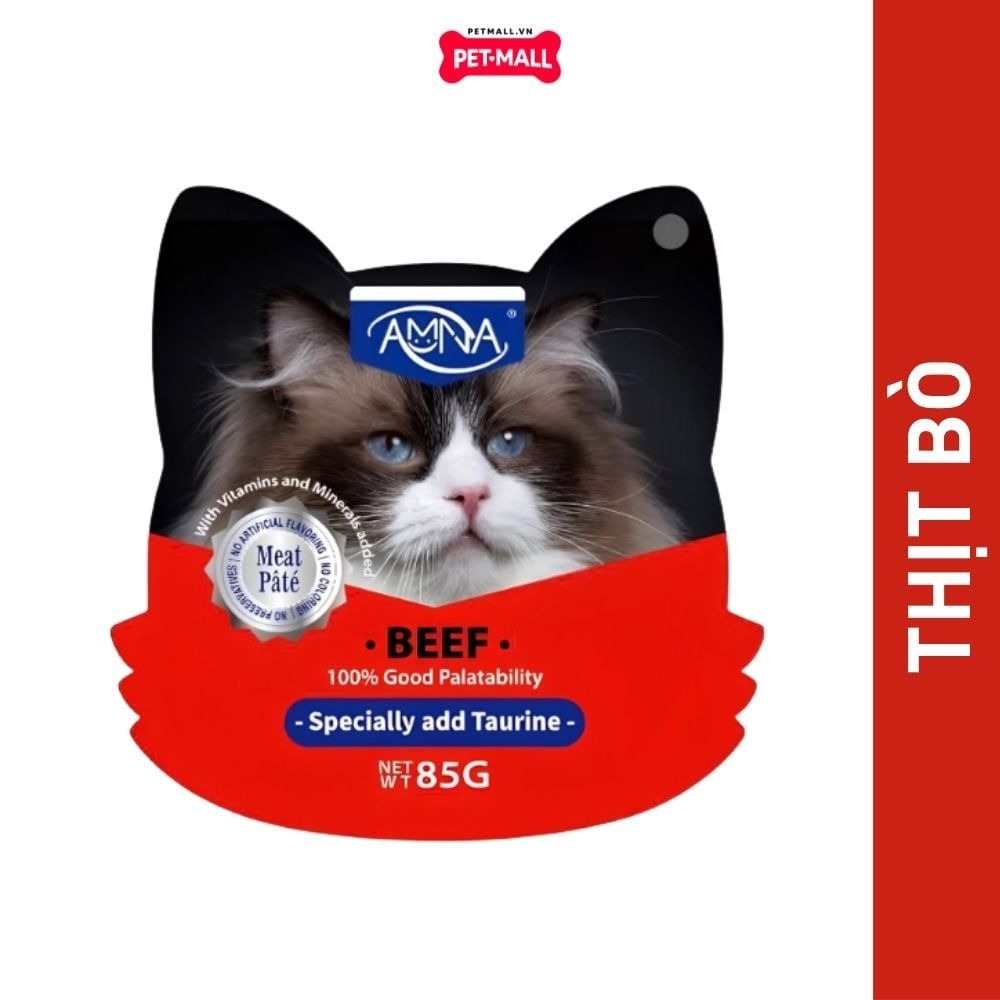 Combo 12 gói - Pate mèo AMNA 85G bổ sung dinh dưỡng cần thiết Petmall