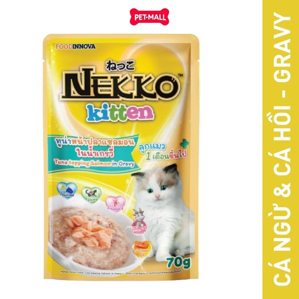 Combo 24 Gói 70g - Pate mèo NEKKO Kitten - Mix vị Creamy, Gravy Petmall