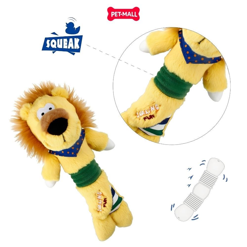 Đồ chơi thú bông có tiếng GiGwi Shaking Fun Sư Tử rung lắc Petmall