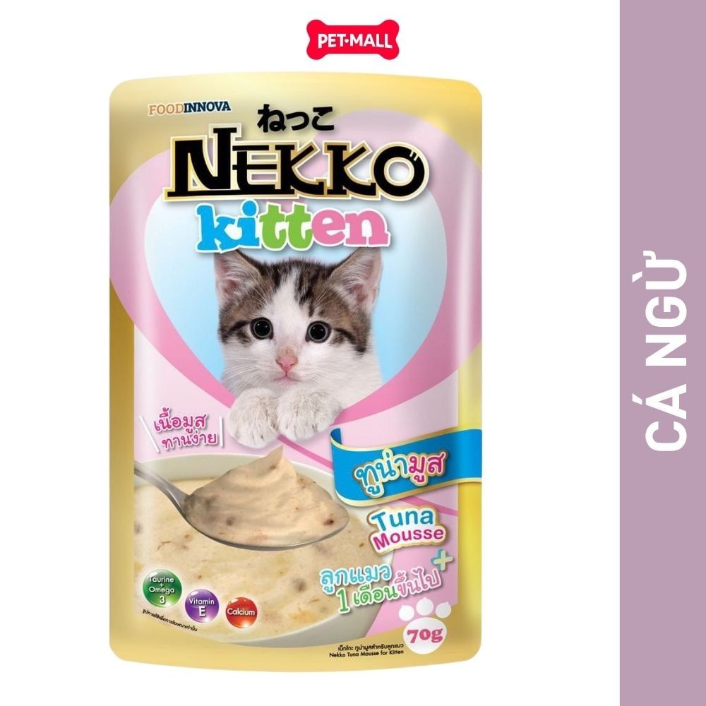 Hôpk 12 Gói 70g - Pate mèo NEKKO Kitten Mousse - Mix vị Petmall