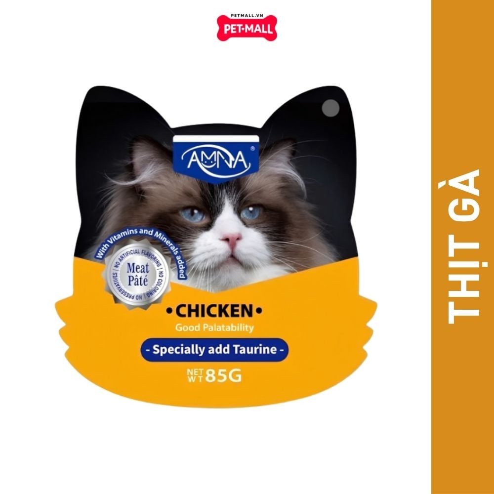 Combo 12 gói - Pate mèo AMNA 85G bổ sung dinh dưỡng cần thiết Petmall