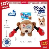 Đồ chơi thú bông có tiếng GiGwi Rock Zoo King Boxer Monkey size S Petmall
