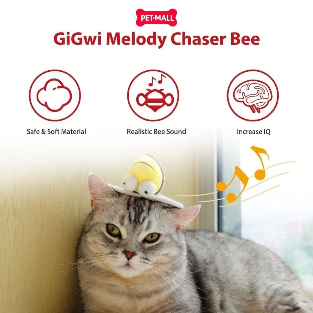 Đồ chơi cho mèo phát ra âm thanh GiGwi Melody Chaser - Con Ong Petmall