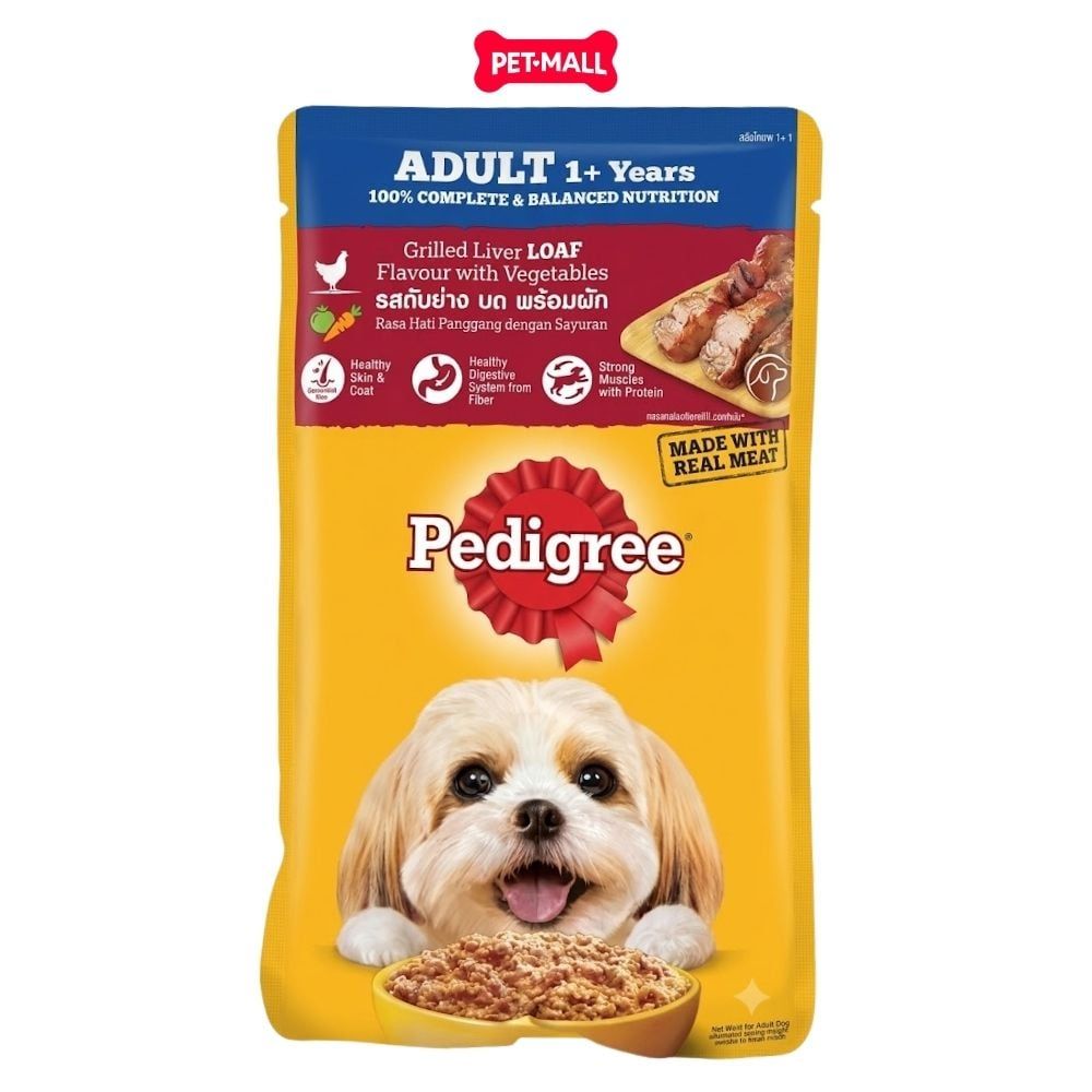 Pate Pedigree Adult Grilled Liver Loaf Flavour with Vegetables - Vị gà nướng và gan, cho chó trưởng thành Petmall