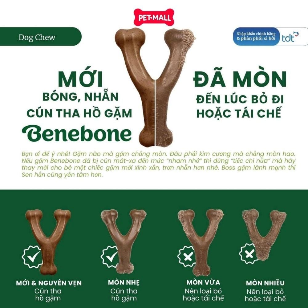 Đồ chơi xương gặm BENEBONE Wishbone Size Tiny - Cho chó < 7kg Petmall