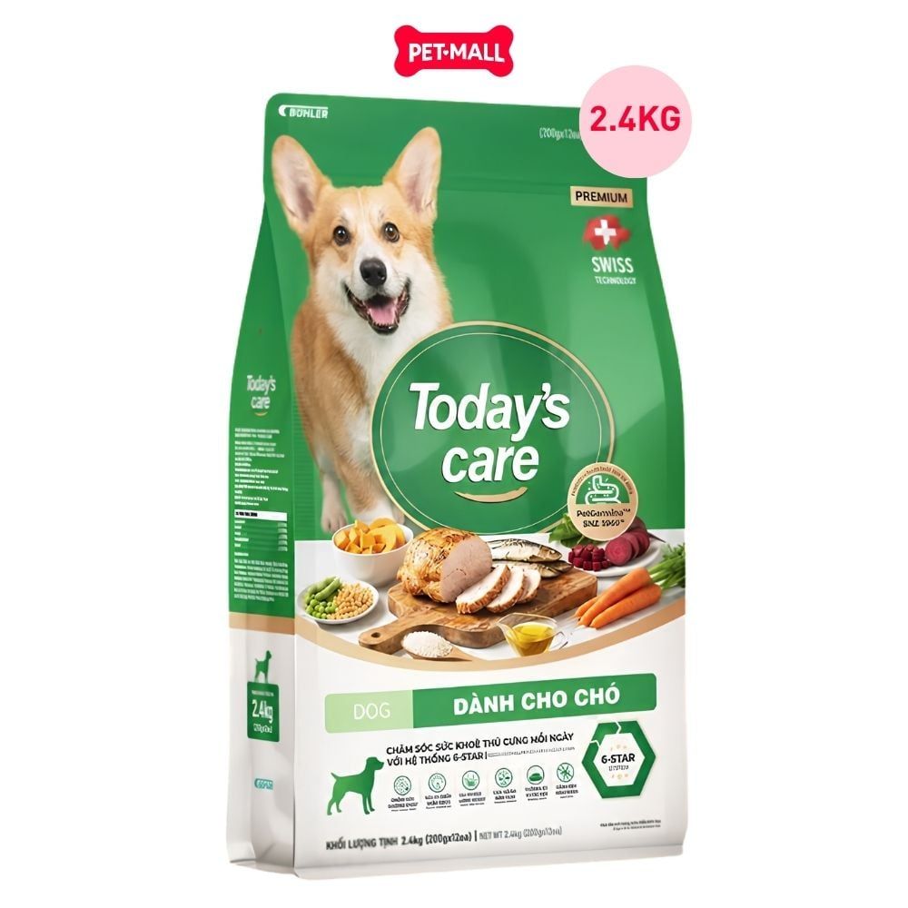 2.4KG - Thức ăn chó Today's Care 6 Stars - Dinh dưỡng hỗ trợ sức khoẻ toàn diện Petmall