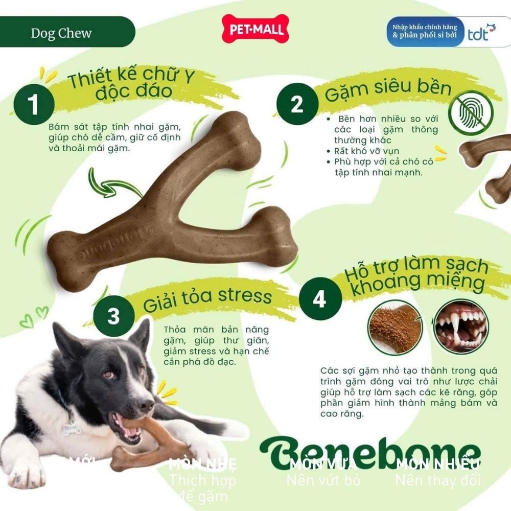 Đồ chơi xương gặm BENEBONE Wishbone Size Tiny - Cho chó < 7kg Petmall