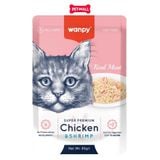 Pate mèo WANPY Super Premium Chicken & Shrimp 85g - Hộp 12 gói - Thịt Gà & Tôm Petmall