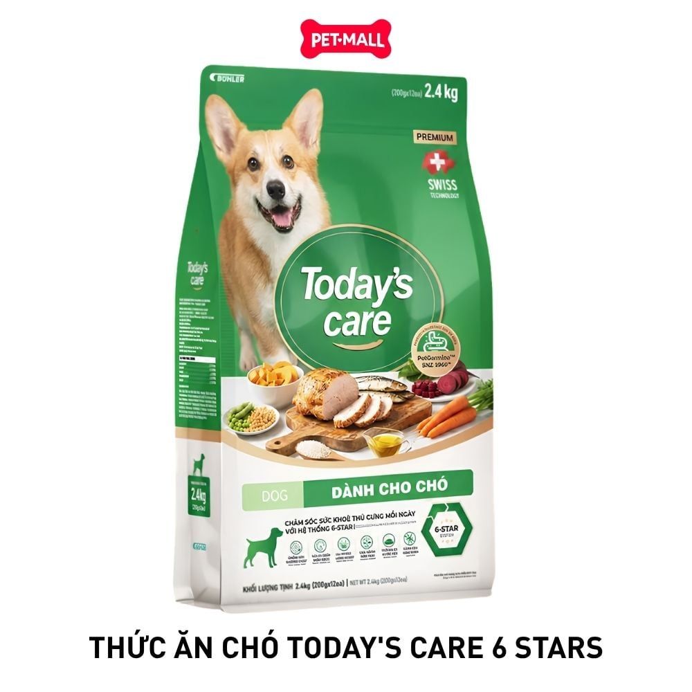 2.4KG - Thức ăn chó Today's Care 6 Stars - Dinh dưỡng hỗ trợ sức khoẻ toàn diện Petmall