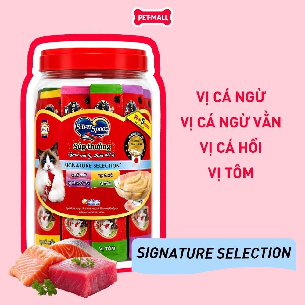 Hộp 55 thanh 14g - Treats Silver Spoon 770g - Classic selection Petmall
