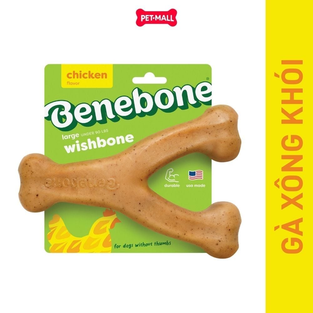 Đồ chơi xương gặm BENEBONE Wishbone Size M - Cho chó < 27kg Petmall