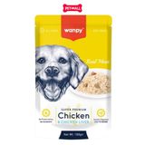 Hộp 12 Gói 100G - Pate chó WANPY Super Premium Chicken & Chicken Liver - Thịt Gà & Gan Gà Petmall