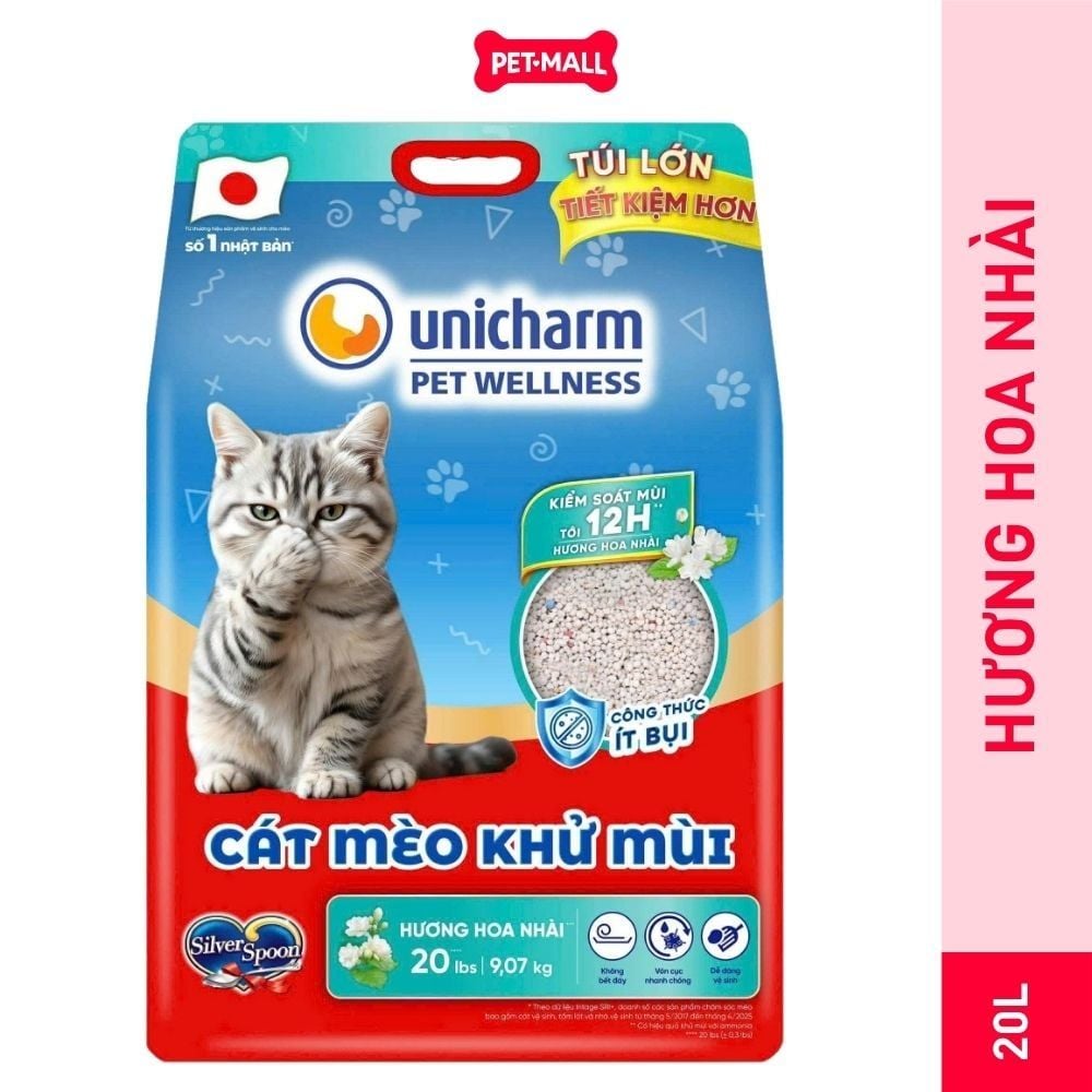 Cát vệ sinh mèo Silver Spoon hỗ trợ khử mùi từ Nhật Bản 20L Pemall