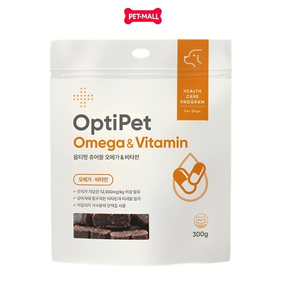 Viên nhai bổ sung dinh dưỡng OPTIPET OMEGA & VITAMIN 300G Petmall