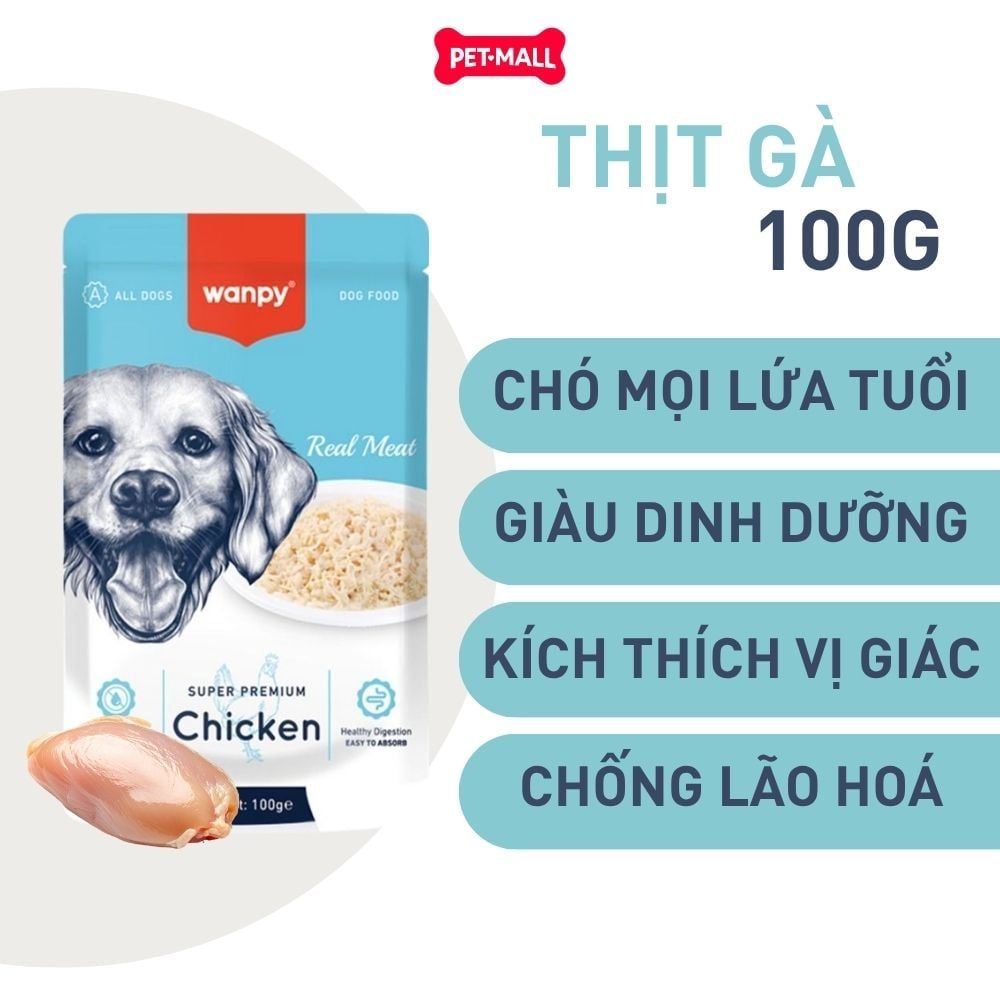 Hộp 18 Gói 100G - Pate chó WANPY Super Premium - Mix vị Petmall